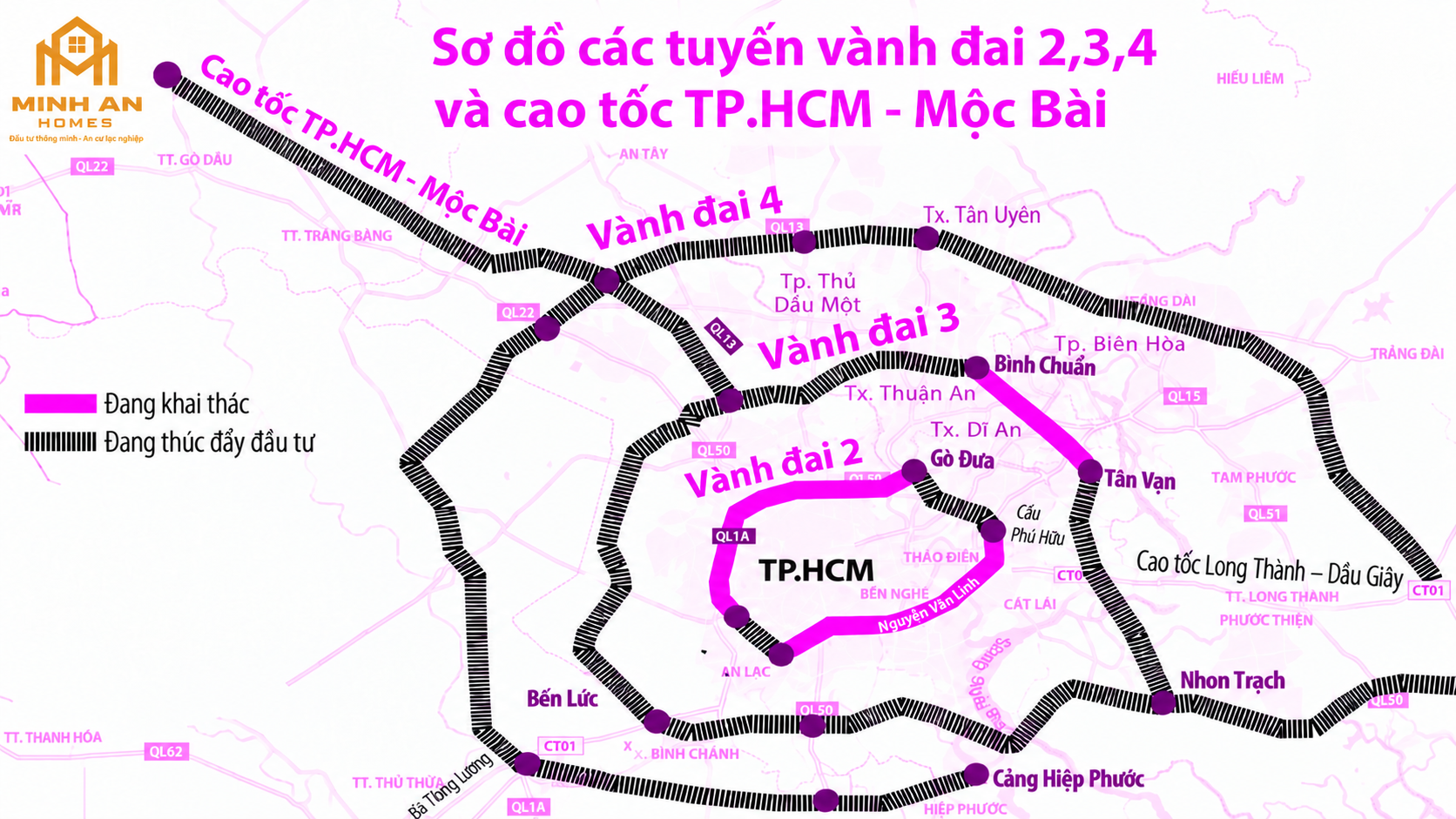 Bản đồ tuyến cao tốc TP.HCM – Mộc Bài