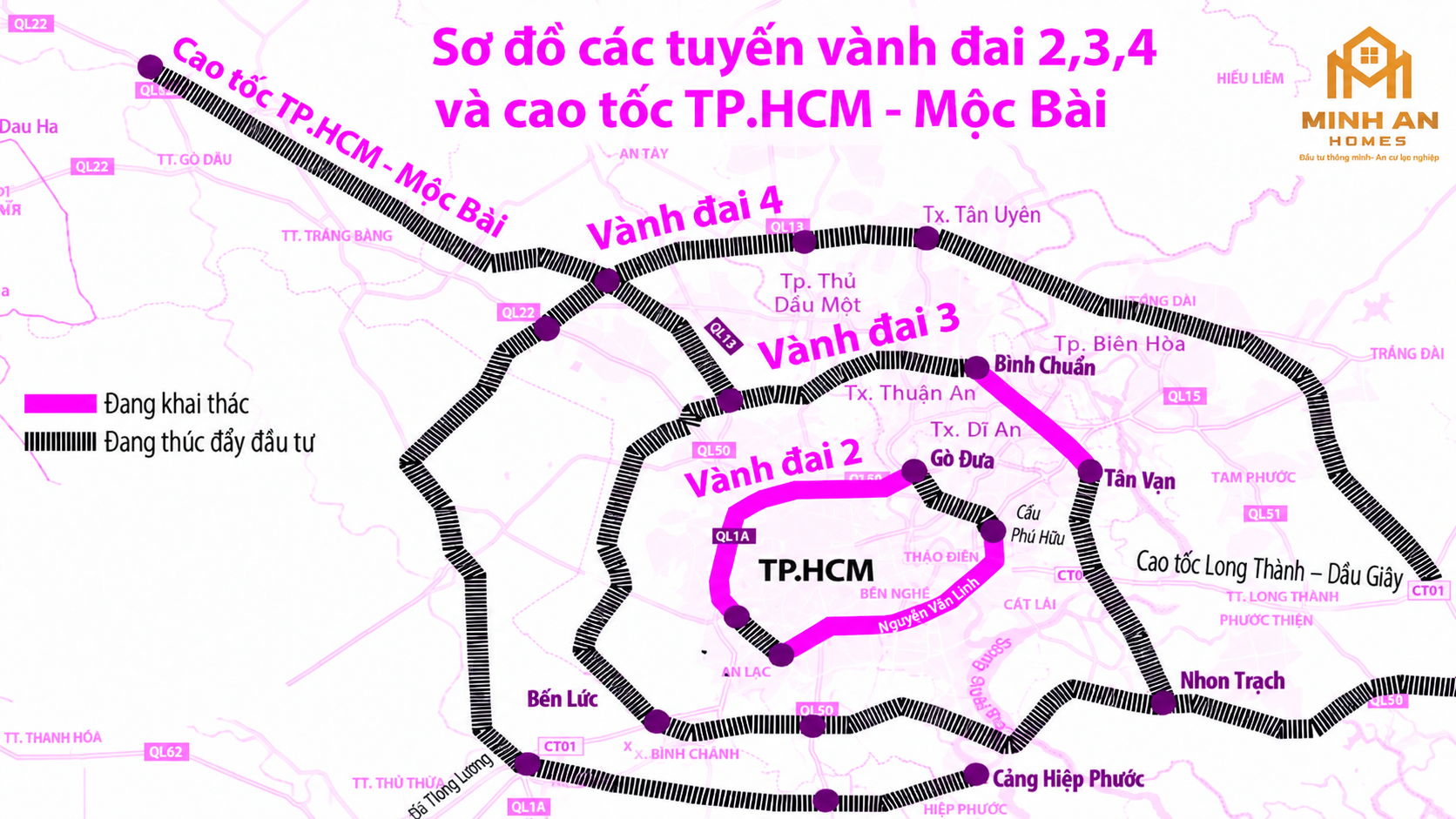 Bản đồ tuyến cao tốc TP.HCM – Mộc Bài