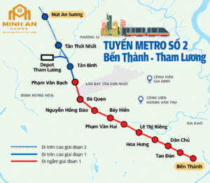 những tuyến đường Metro 2 đi qua